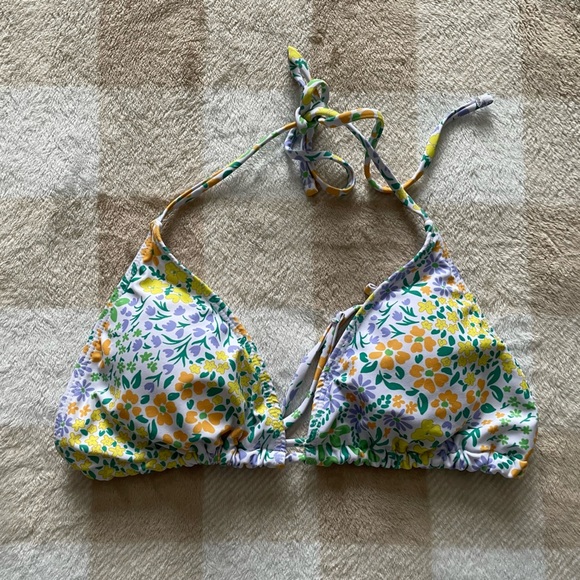 Floral Triangle Bikini Top size large - Picture 1 of 4